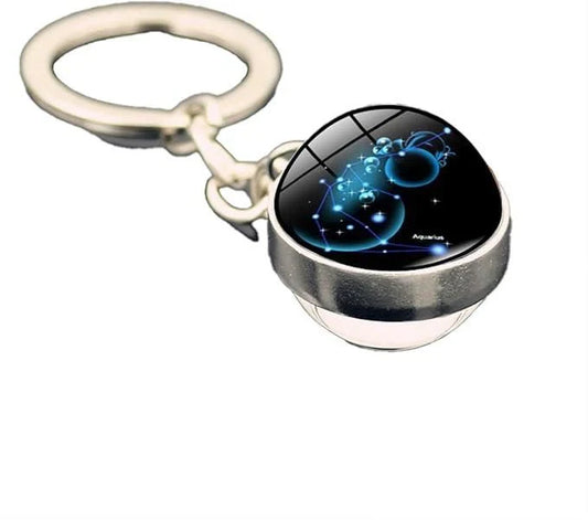 "Astrology Meets Style: Discover the Magic of Zodiac Gemstone Keychains"
